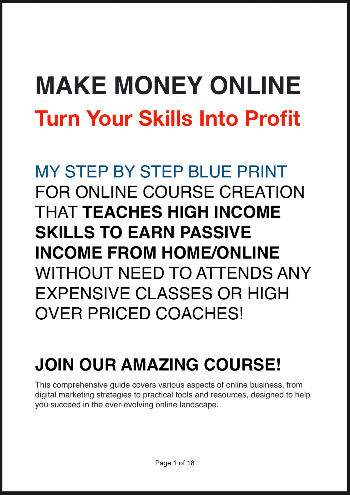 Online Course: MAKE MONEY ONLINE_ENG