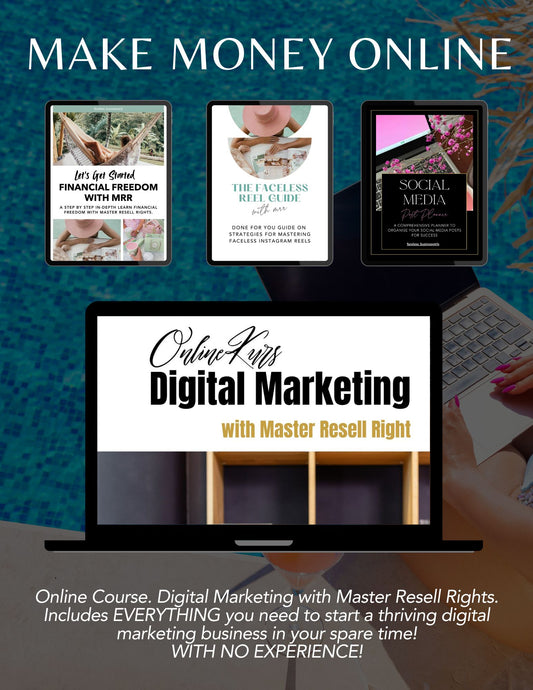 Online Course. Digital Marketing with Master Resell Rights.